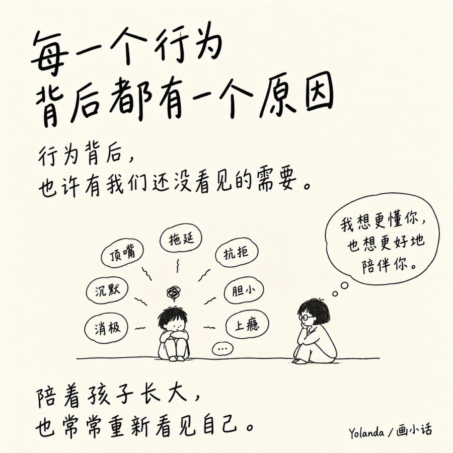 每一个行为背后都有一个原因。行为背后，也许有我们还没看见的需要。